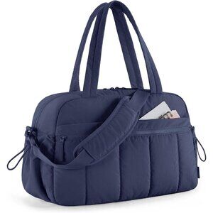 Women Navy Blue Imported Lightweight Water Resistant Travel Gym Carry On Bag